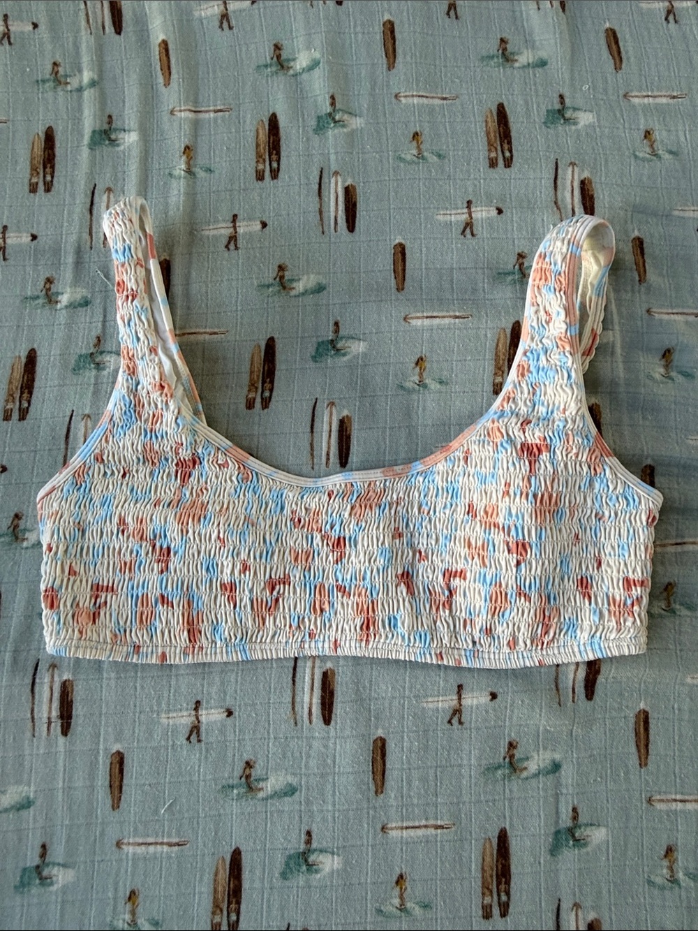 L*Space Izzie Smocked Bikini Top